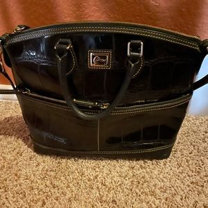 Black Croc Dooney and Burke Handbag